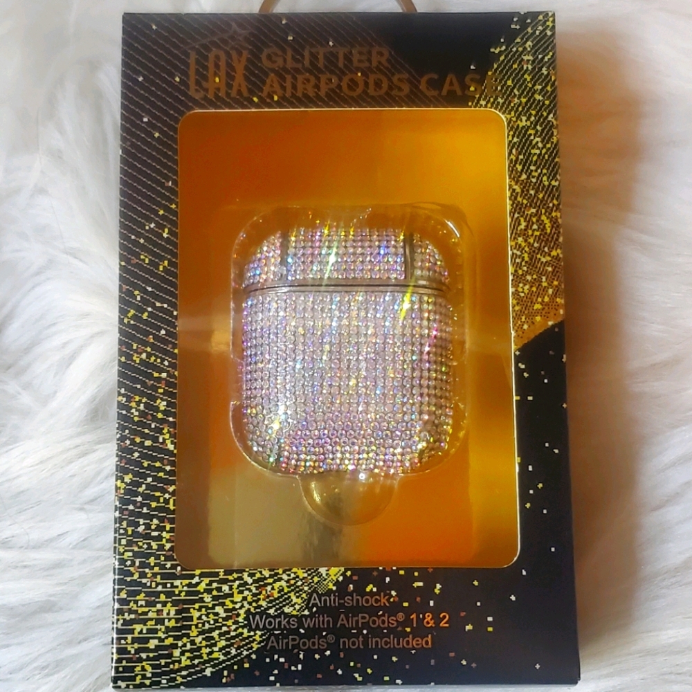 Airpod Sparkly Holographic Rhinestones Case